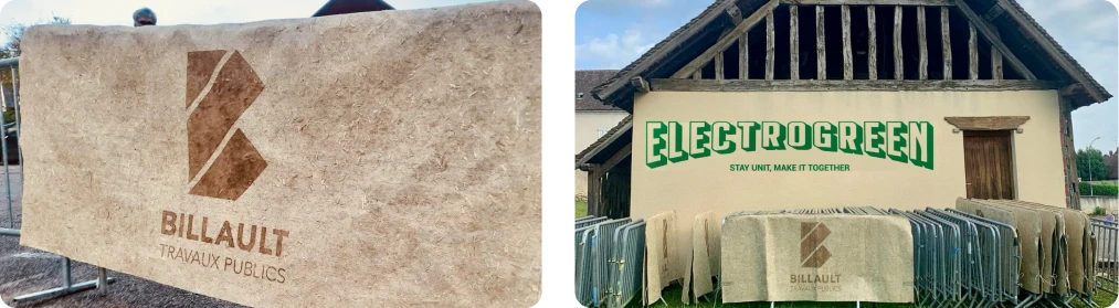 Bache en chanvre pour le festival Electrogreen