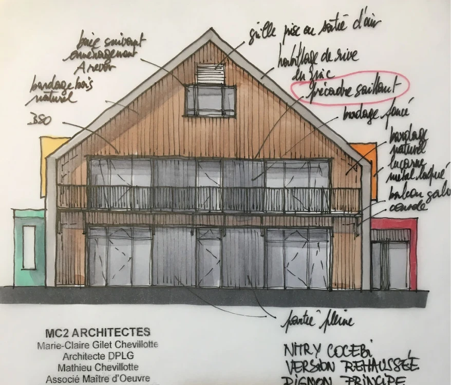 Plan pour le projet de construction du Batîment Cocebi